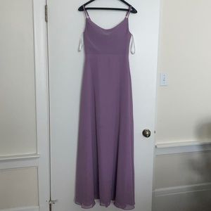 Azazie Daenerys A-Line Cowl/Scoop Neck Dress - Wisteria, Size 2 (Unaltered)